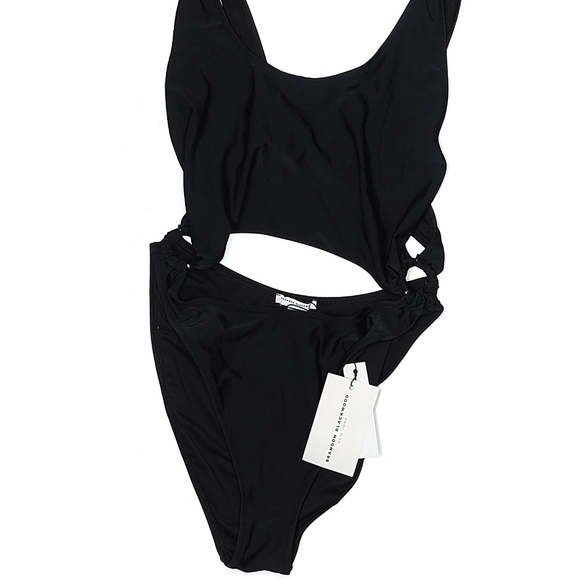 Brandon Blackwood Black Cutout One-Piece Swimsuit NWT!! - Picture 5 of 6